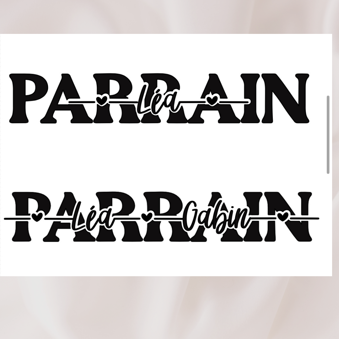 Plexiglass PARRAIN/ MARRAINE