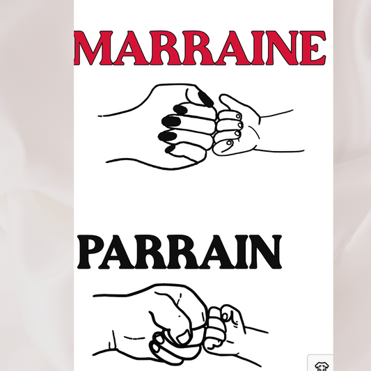 Plexiglass Mains PARRAIN/ MARRAINE