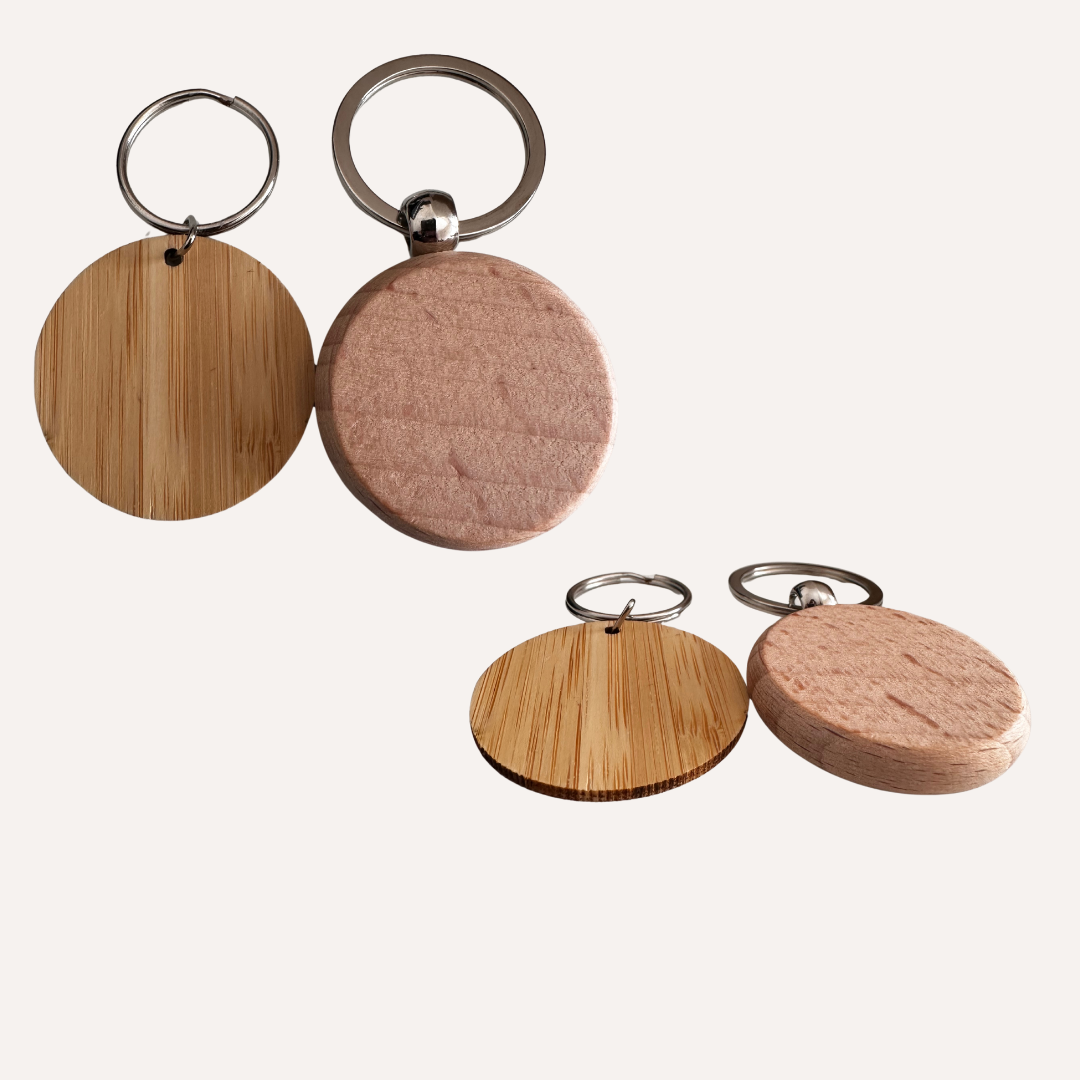 Porte clé en bois rond