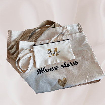 Ensemble TOTE BAG + Pochette Mamie