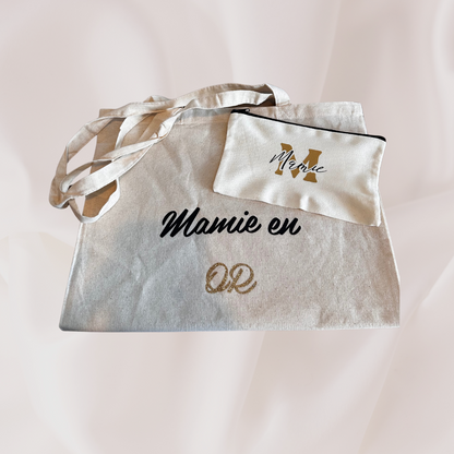 Ensemble TOTE BAG + Pochette Mamie